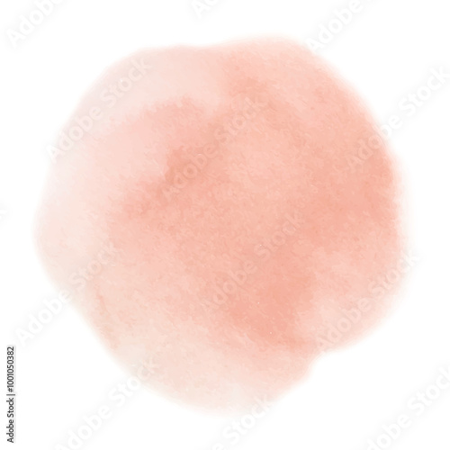 Png red circle sticker in watercolor on transparent background