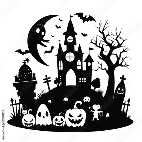 happy Halloween doodle elements