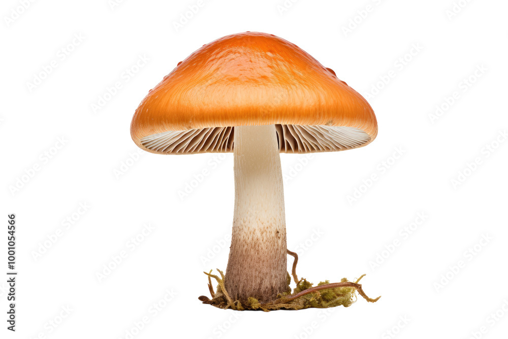 Wild Forest Mushroom with Earthy Texture Isolated on Transparent Background Wild Forest Mushroom with Earthy Texture Isolated on Transparent Background
