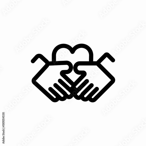 donation charity volunteer icon sign vector