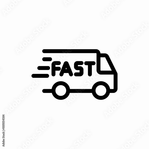 fast delivery truck icon sign vector