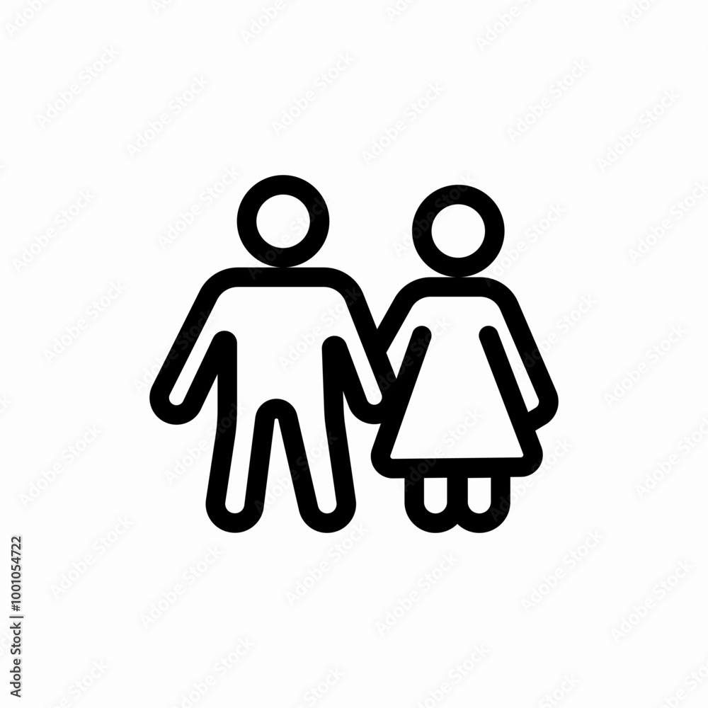 Fototapeta premium lovely couple icon sign vector
