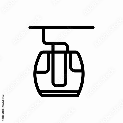 ski lift icon sign vector