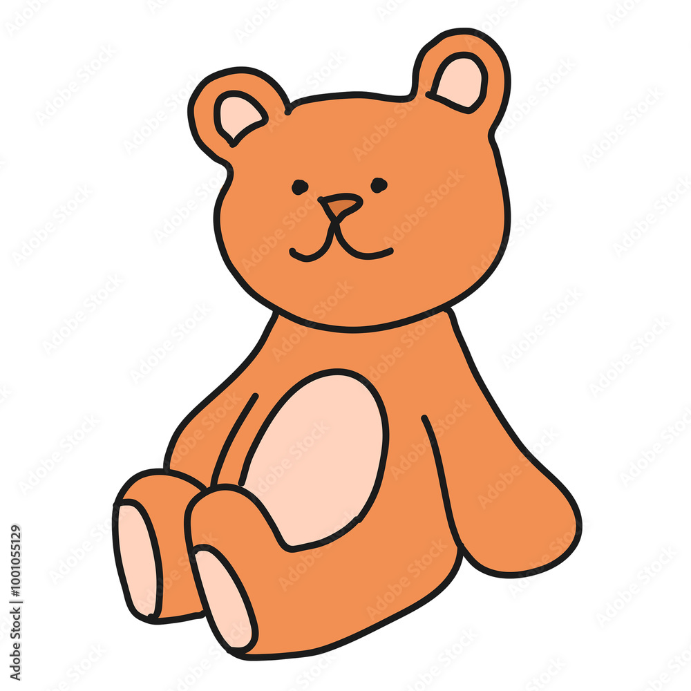 Naklejka premium Teddy bear png sticker, doll transparent background