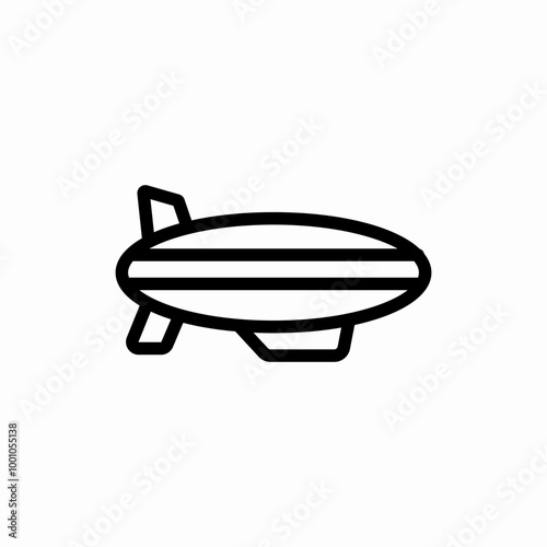 zeppelin ocean icon sign vector