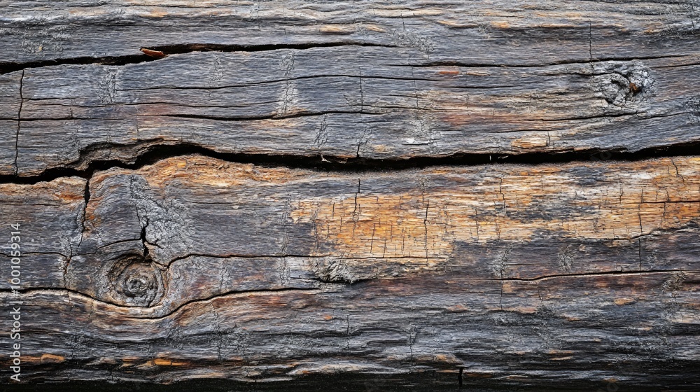 Rustic wood texture with a large crack and knot. Rustic wood texture with a large crack and knot.