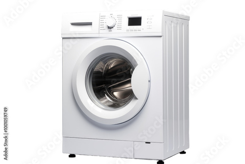 Wallpaper Mural Compact Washing Machine with Portable Design and Built-In Rinse Cycle Isolated on Transparent Background Torontodigital.ca