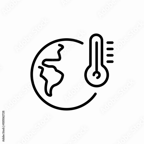 global temperature icon sign vector