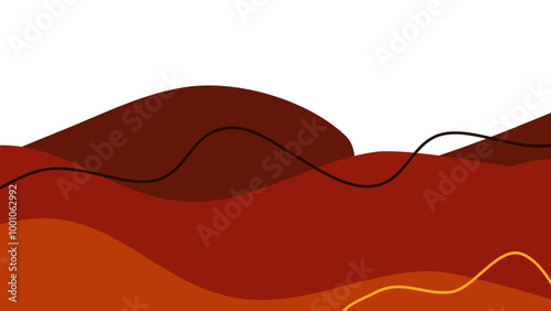Third Abstract Orange gradient dark fluid shapes cover. Collection Horizontal backgrounds with different wavy shapes
