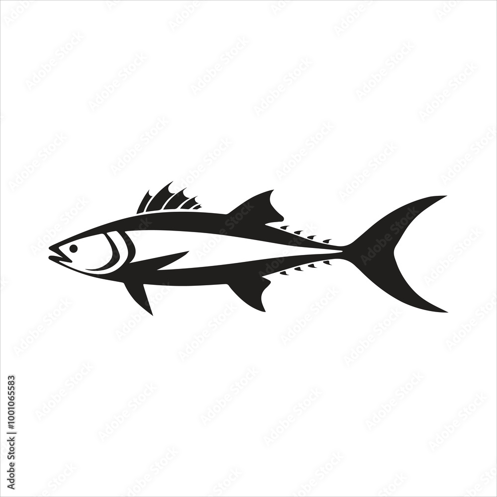 Elegant Fish Silhouette Vector illustration Elegant Fish Silhouette Vector illustration