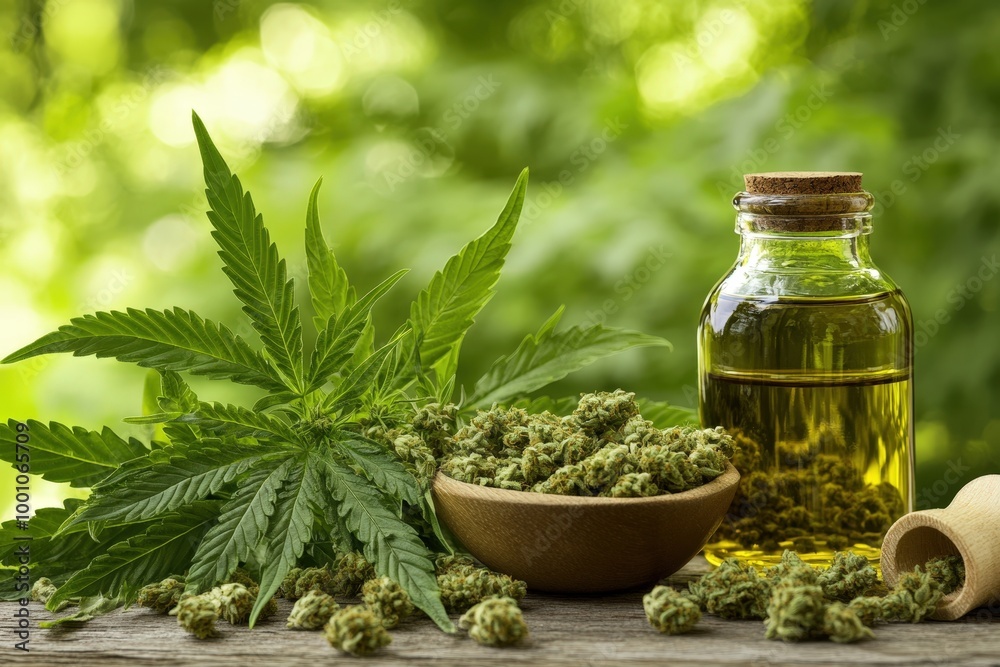 medicinal cannabis oil and marijuana buds medicinal cannabis oil and marijuana buds