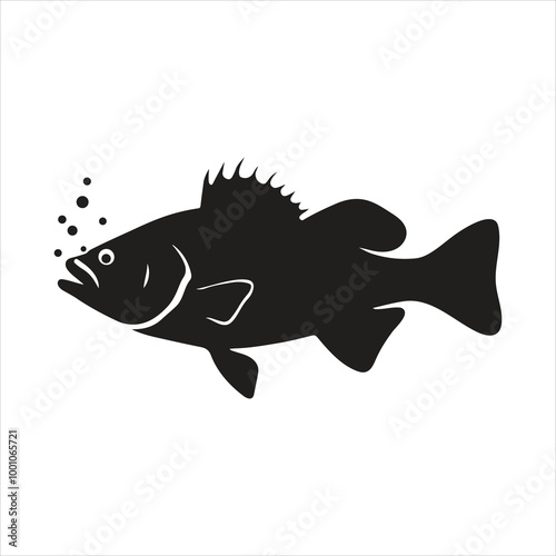 Elegant Fish Silhouette Vector illustration