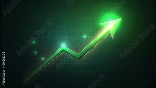 green graph with arrow