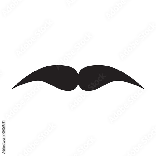 Moustache Silhouette Design - mustache Vector illustration in black 