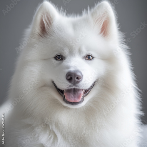 white dog portrait