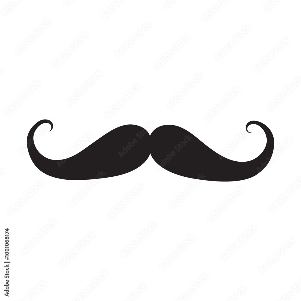 Moustache Silhouette Design - mustache Vector illustration in black
Moustache Silhouette Design - mustache Vector illustration in black