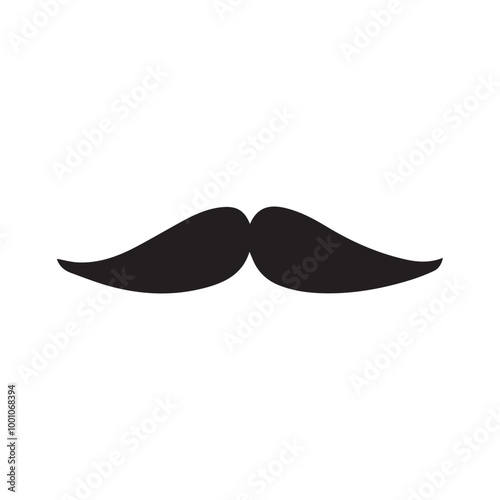 Moustache Silhouette Design - mustache Vector illustration in black

