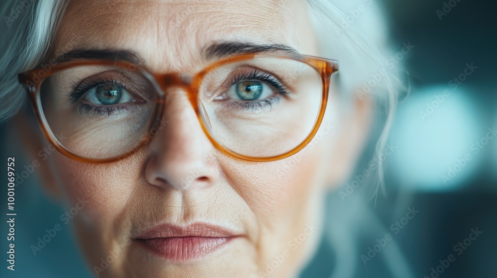 A stylish older woman with glasses in a modern ambiance, exudes grace and wisdom. Her striking presence highlights sophistication and modern elegance against a soft backdrop. A stylish older woman with glasses in a modern ambiance, exudes grace and wisdom. Her striking presence highlights sophistication and modern elegance against a soft backdrop.