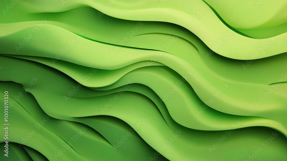 Obraz premium Abstract Green Wave Pattern for Design Projects