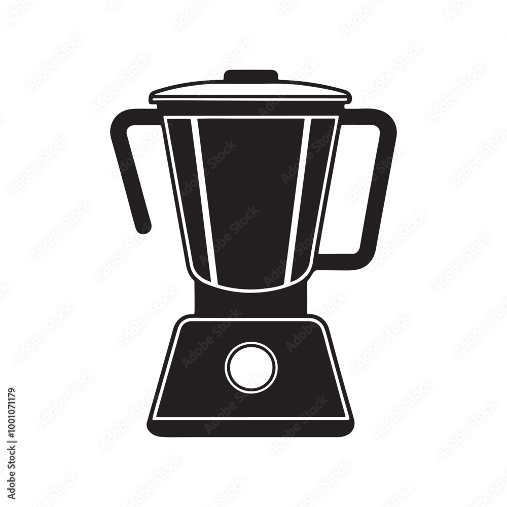Blender silhouette vector, black and white silhouette, vector and illustration