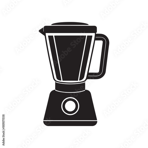 Blender silhouette vector, black and white silhouette, vector and illustration