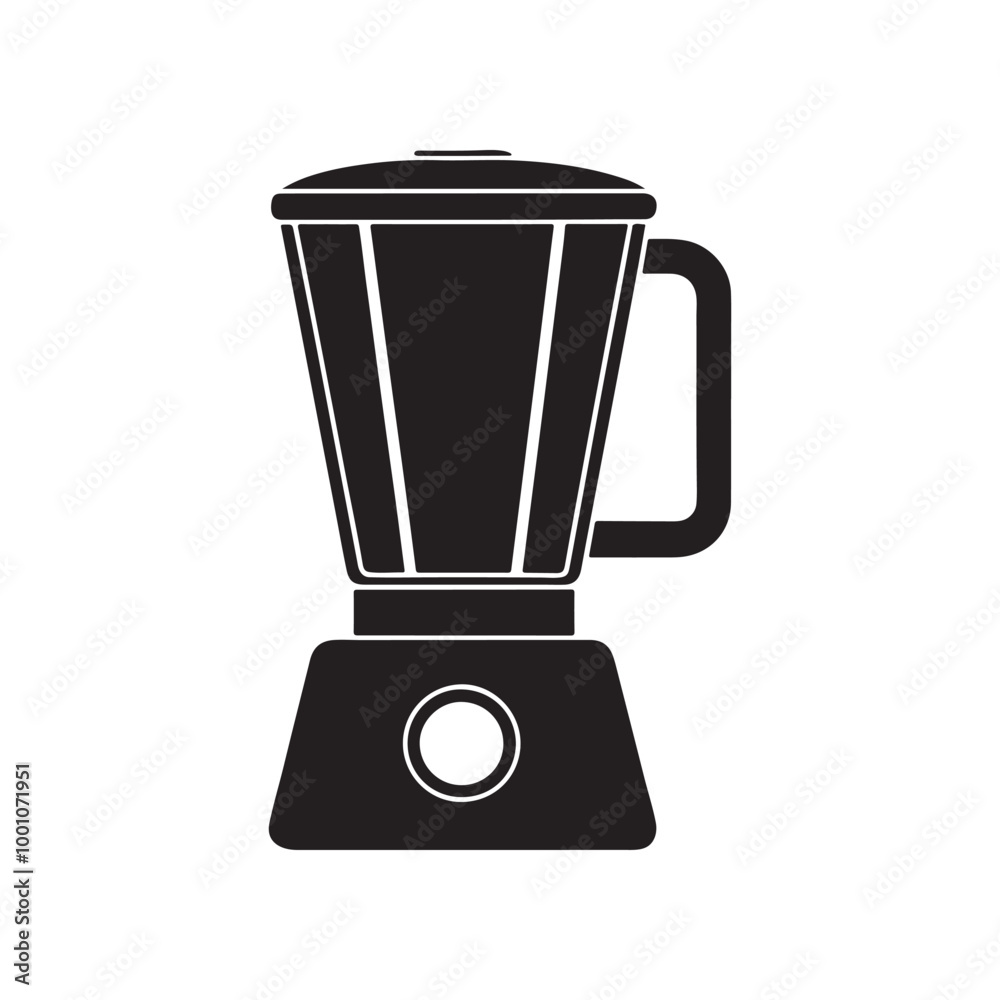 Blender silhouette vector, black and white silhouette, vector and illustration