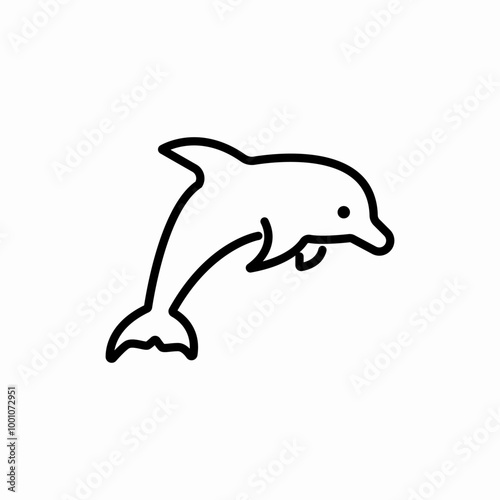 animal dolphin icon sign vector
