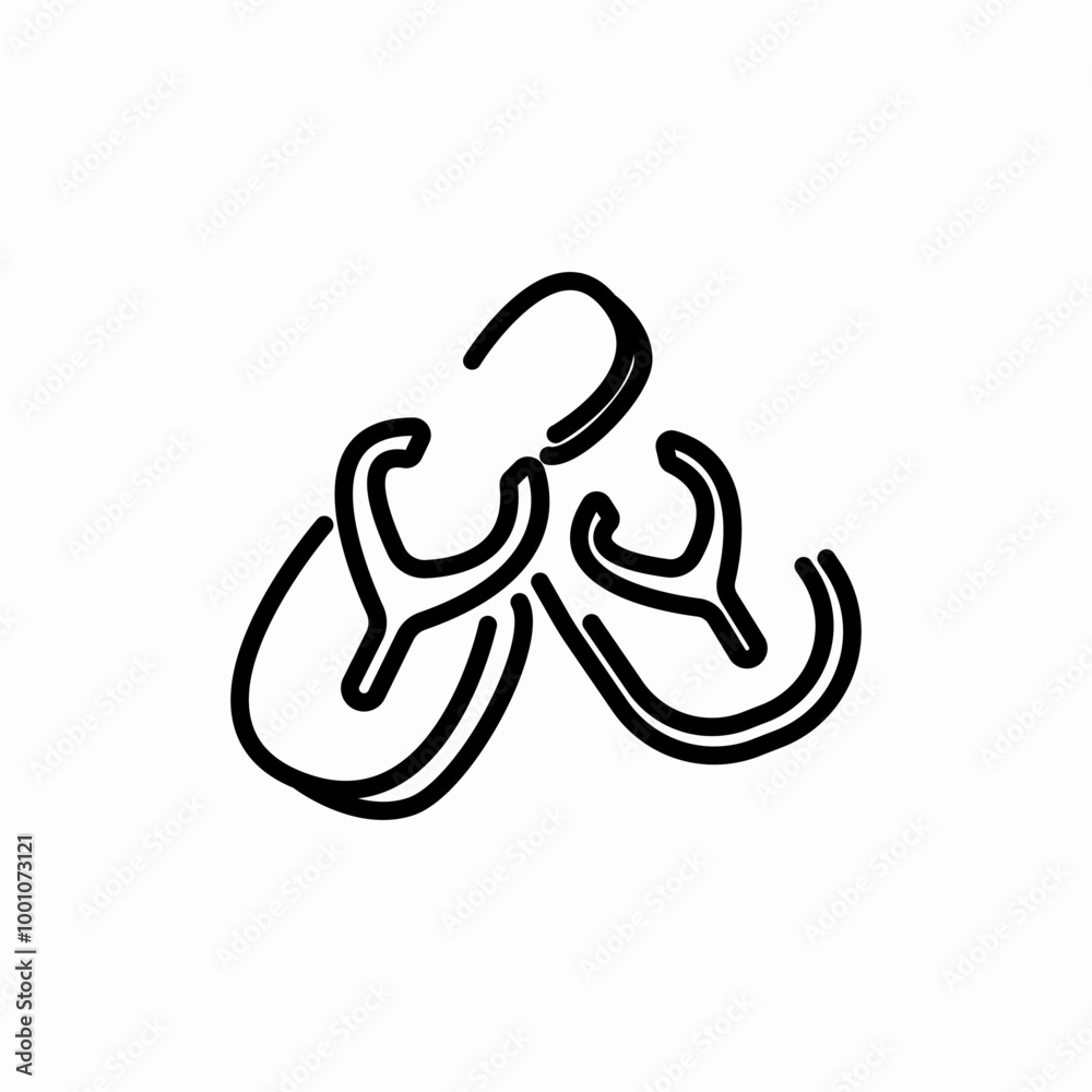 flip flops icon sign vector flip flops icon sign vector