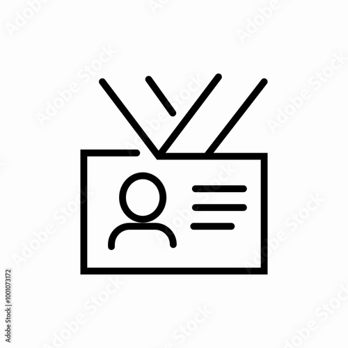 id card information icon sign vector