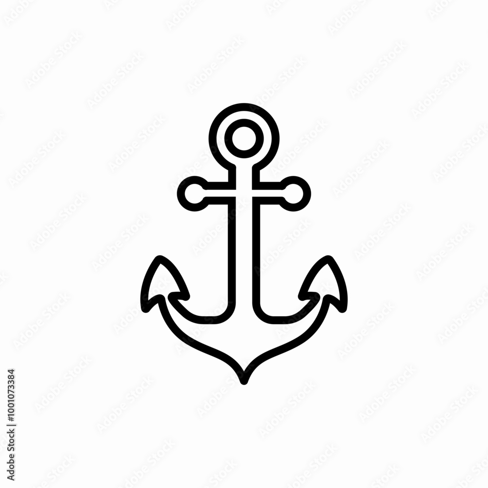 ship anchor icon sign vector ship anchor icon sign vector
