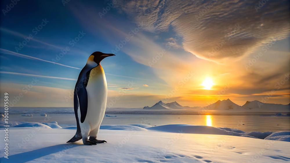 Obraz premium penguin on ice
