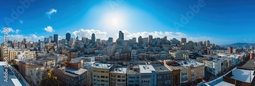 panoramic view of a bustling city skyline