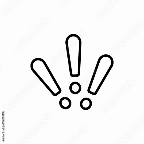 exclamation mark outline icon sign vector