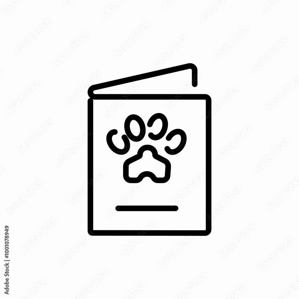 pet passport icon sign vector pet passport icon sign vector