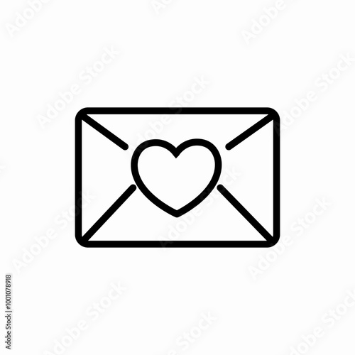 love letter icon sign vector