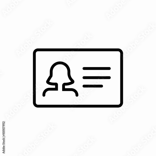 women id card icon sign vector
