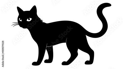 black silhouette of cat