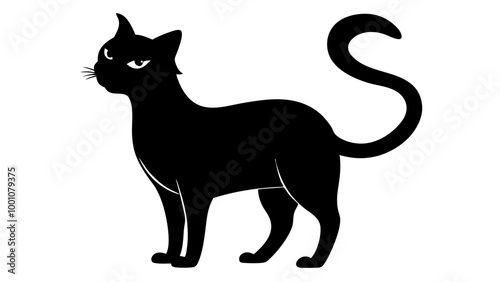 black silhouette of cat