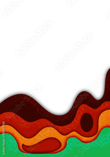 Paper cut abstract background