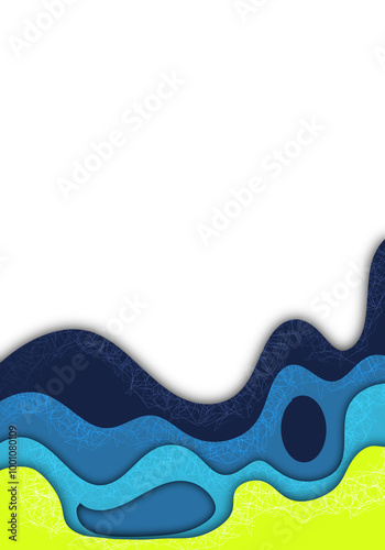 Paper cut wave background
