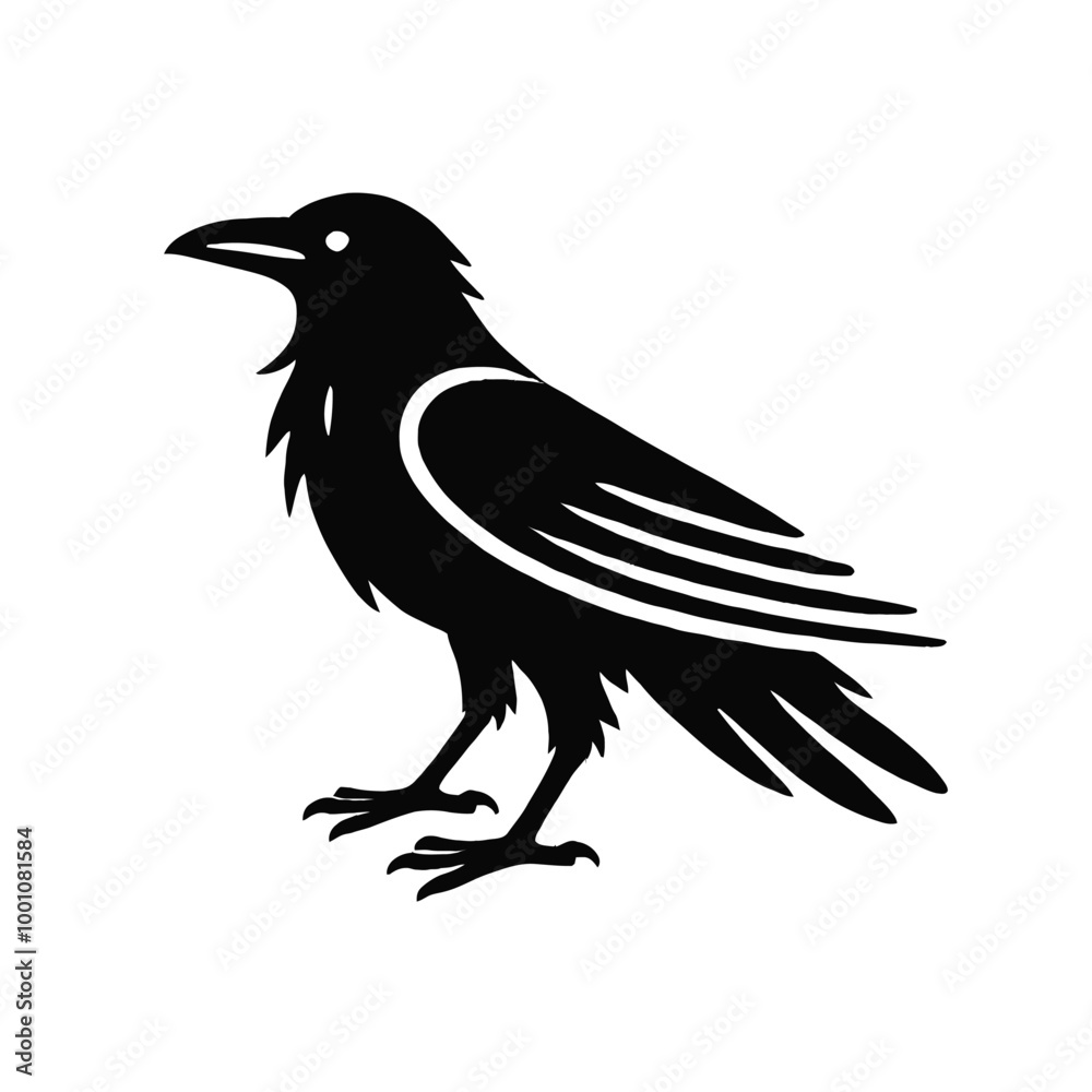 Naklejka premium Crow Silhouette Profile