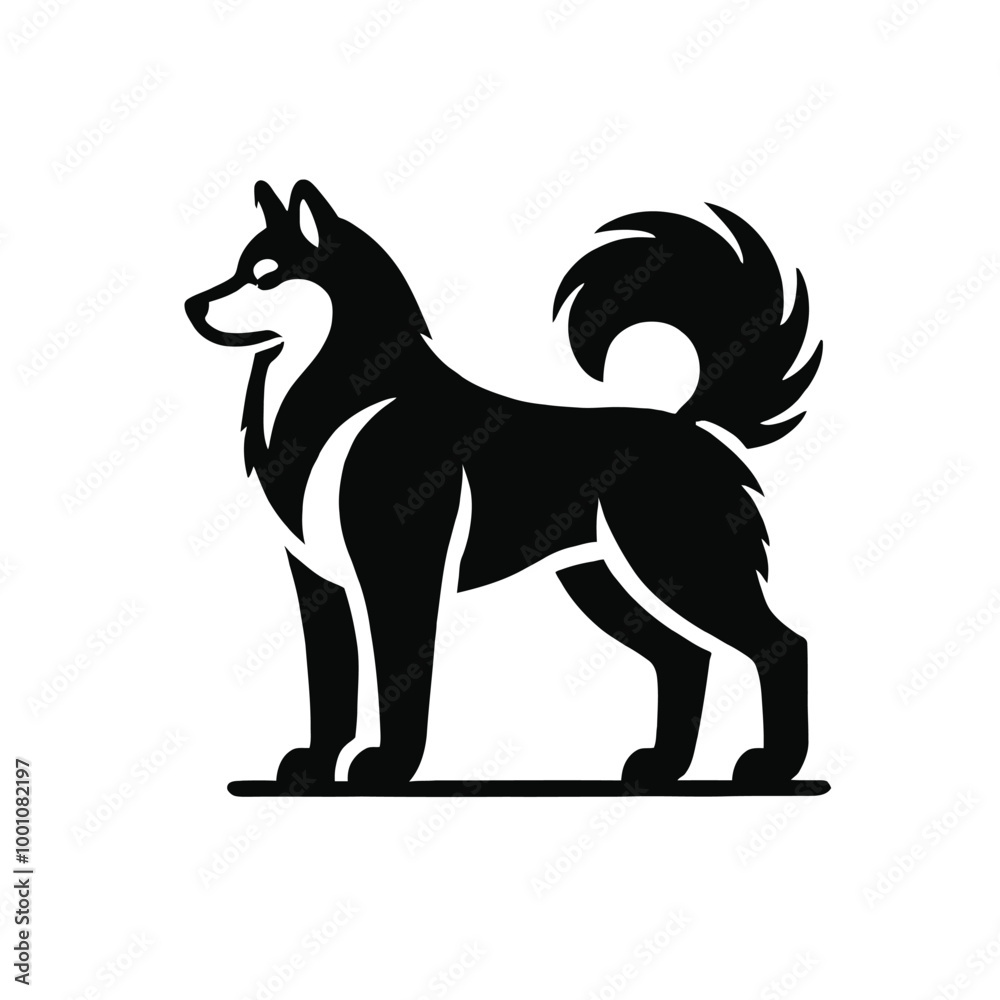 Fototapeta premium Husky Silhouette