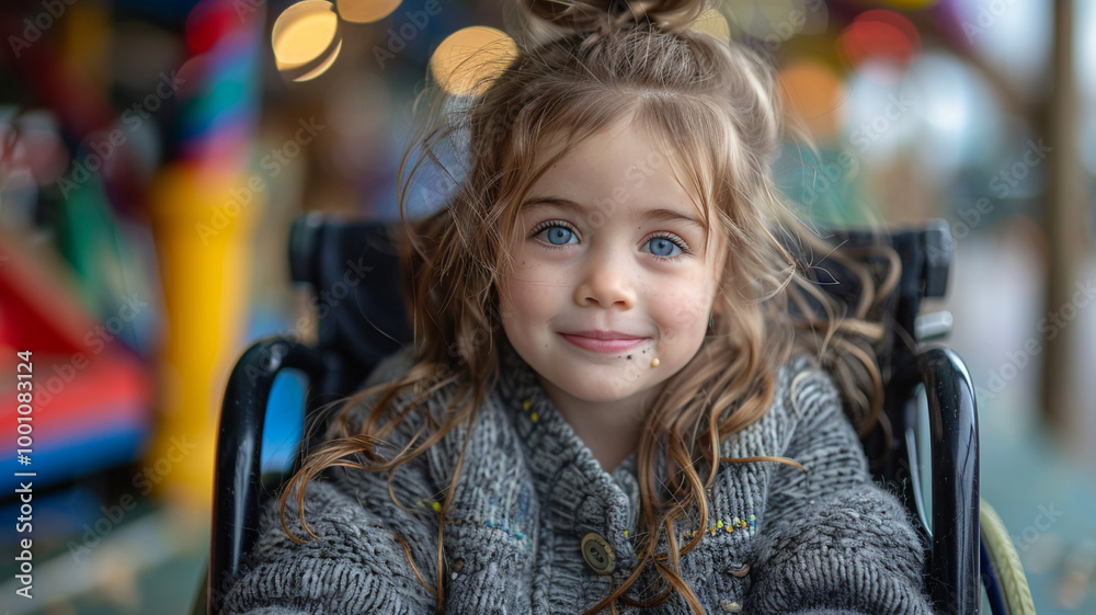 Fototapeta premium Close-up portrait of a happy child
