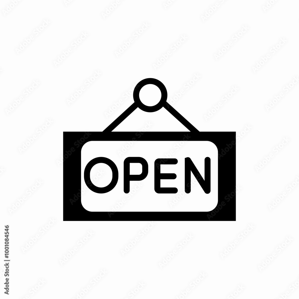 open signboard icon sign vector open signboard icon sign vector