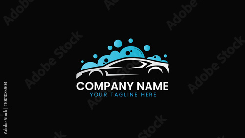 Car wash logo, Car cleaning logo