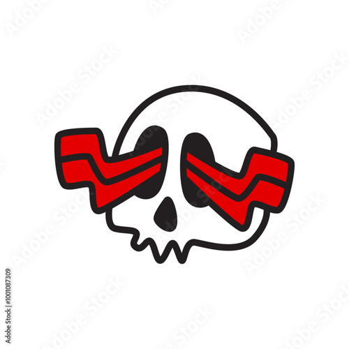 skull character design vector illustration