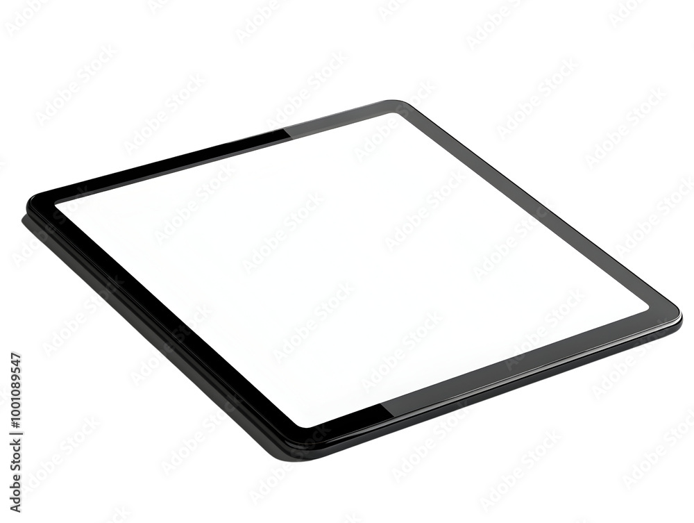 Modern tablet device on a white isolated background, ideal for showcasing digital innovation and communication. Modern tablet device on a white isolated background, ideal for showcasing digital innovation and communication.