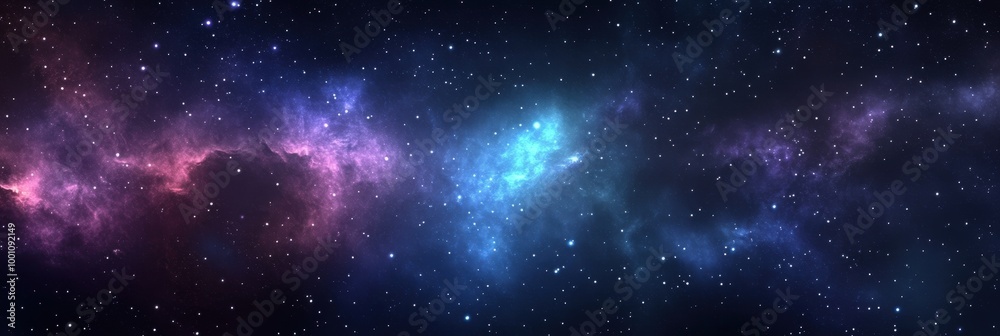 Obraz premium Stunning Dark Night Sky with Stars and Galaxy Background