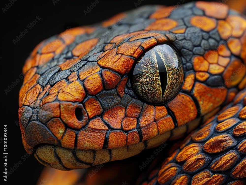 Close Up of a Snake's Eye - Nature's Beauty Close Up of a Snake's Eye - Nature's Beauty
