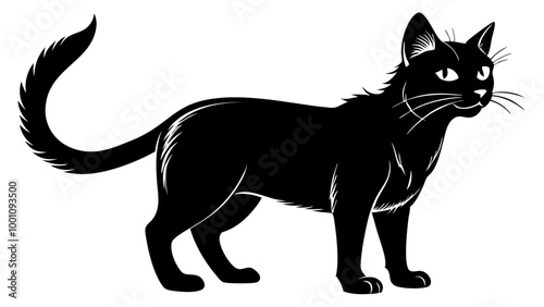 black silhouette of cat